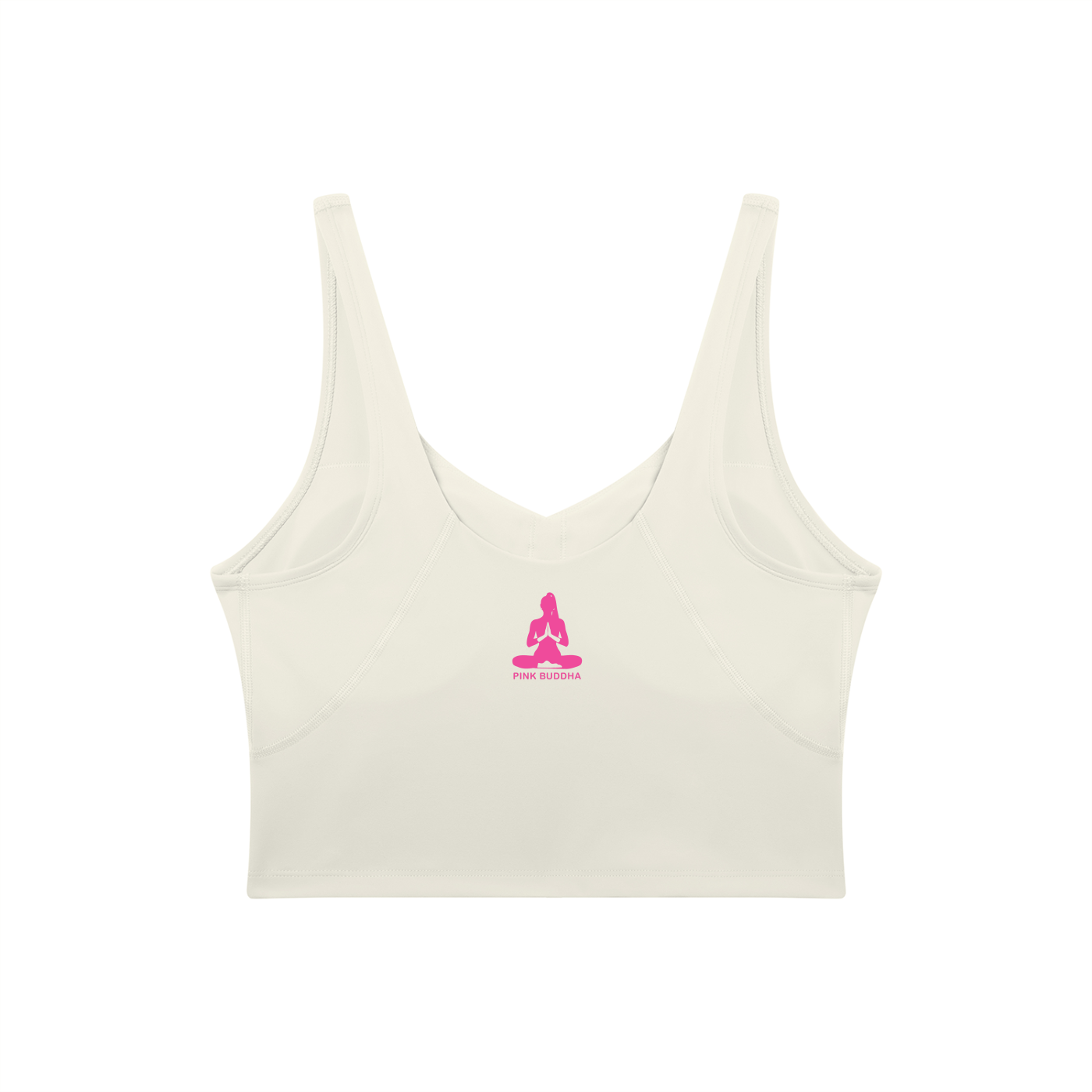 PINK BUDDHA (Small Logo Back) Women's V-Neck Yoga Sports Bra