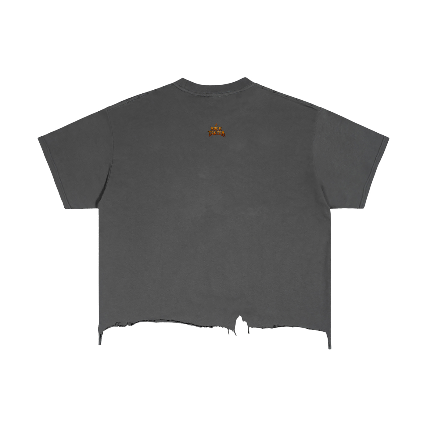 "MAHAKALA TOUR" (Front) Vintage Wash Boxy Distressed Hem T-Shirt | Rock Tantra