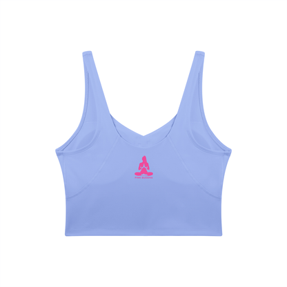 PINK BUDDHA (Small Logo Back) Women's V-Neck Yoga Sports Bra