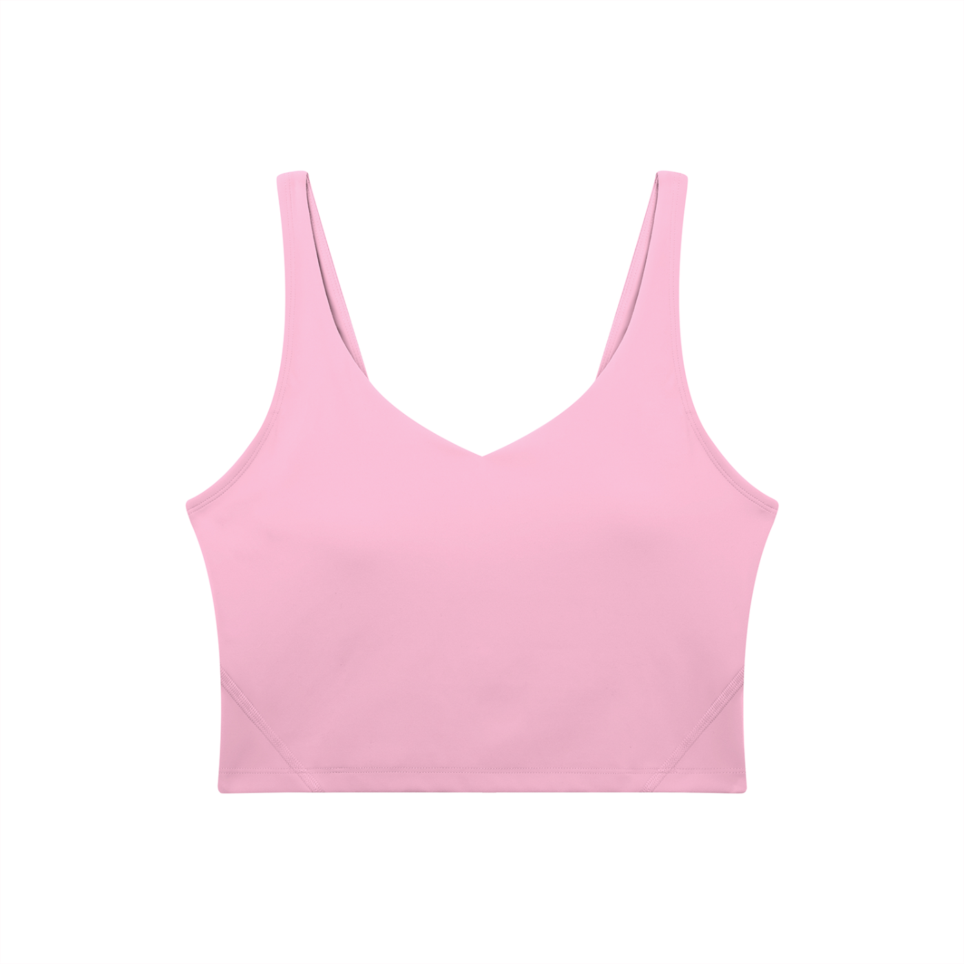 PINK BUDDHA Women's V-Neck Yoga Sports Bra (Large Logo Back)