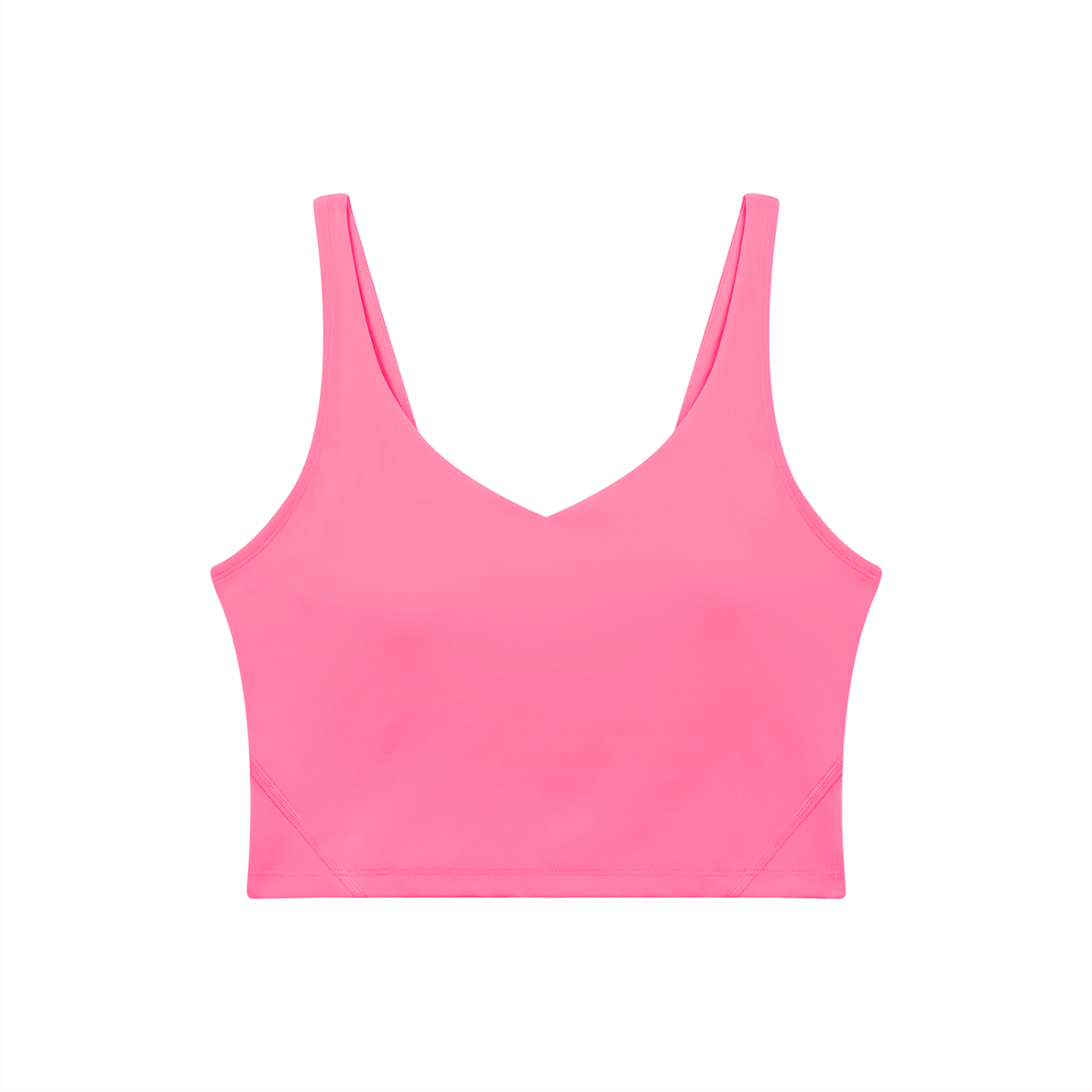PINK BUDDHA (Small Logo Back) Women's V-Neck Yoga Sports Bra