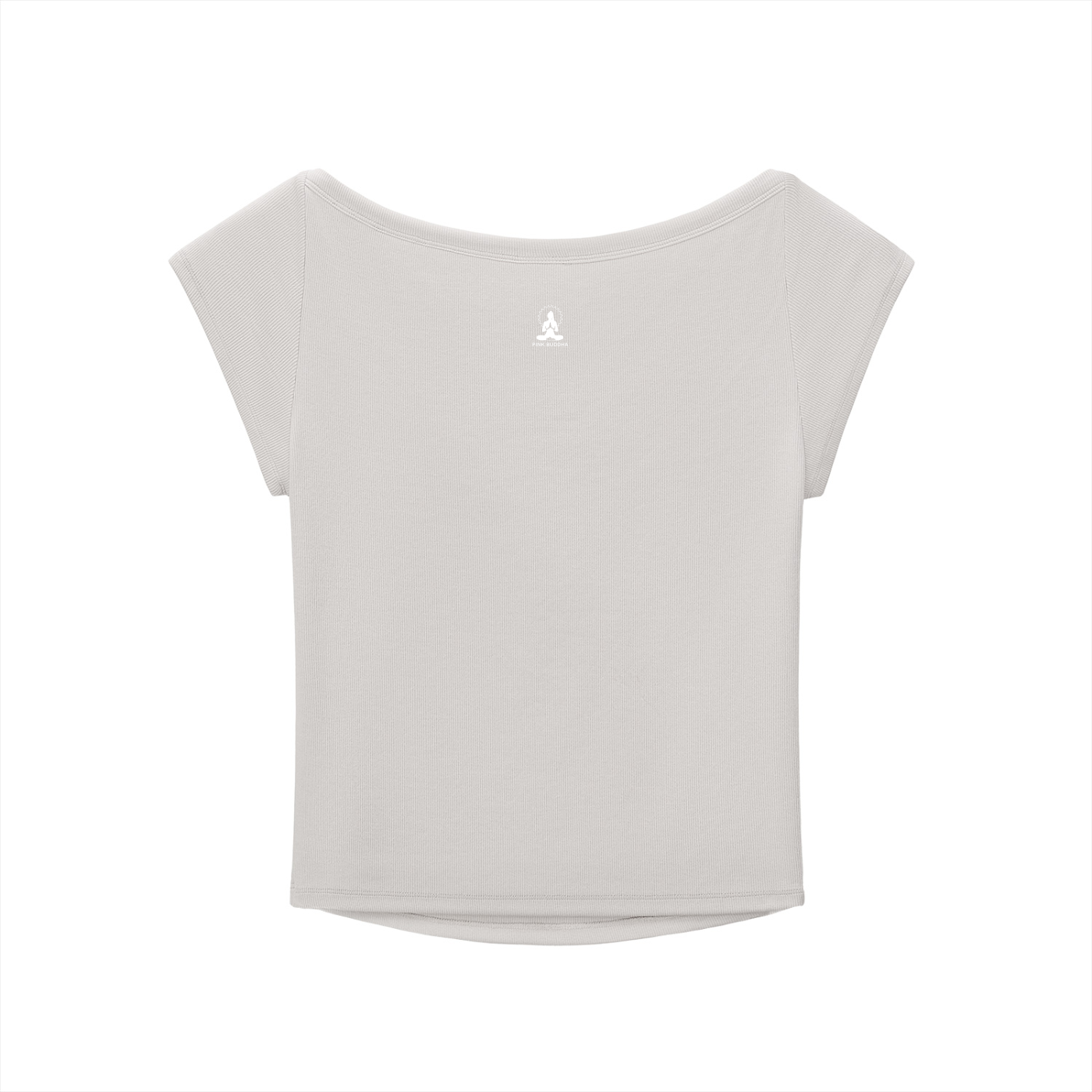 PINK BUDDHA "Power On" (Small White Logo Back) Essential Wide Neck Baby T-shirt