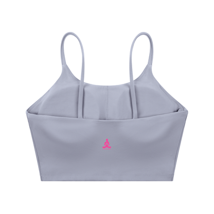 PINK BUDDHA (Small Logo Back) Spaghetti Strap Yoga Sports Bra
