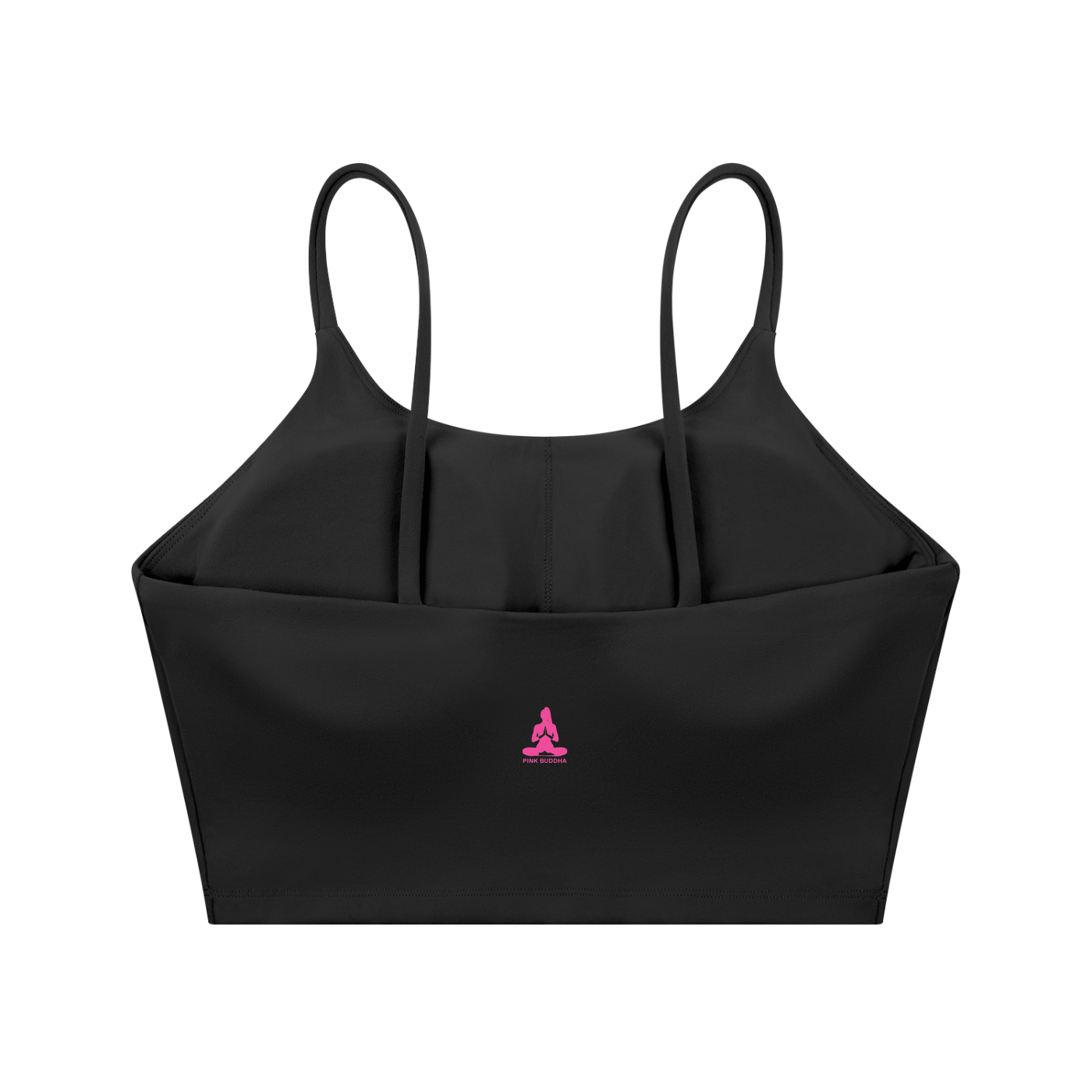 PINK BUDDHA (Small Logo Back) Spaghetti Strap Yoga Sports Bra