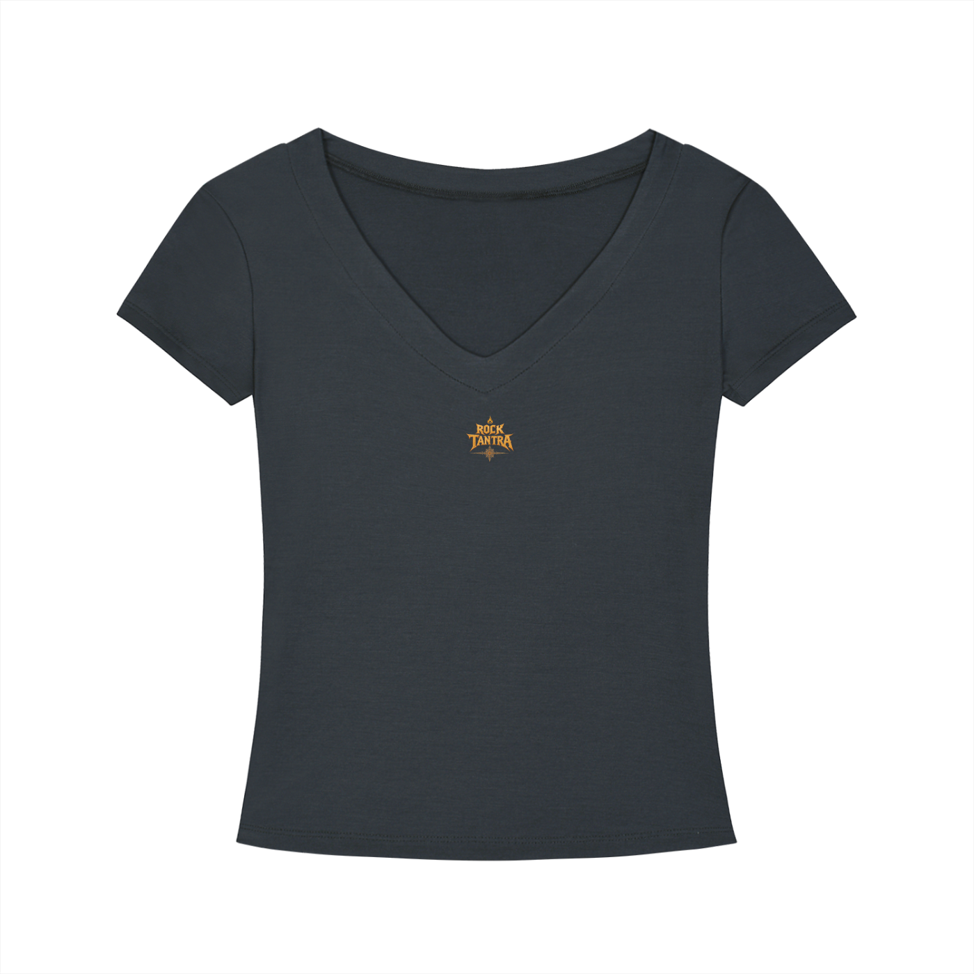 VAJRAYOGINI SURFING Logo Tencel Slim Fit V-Neck T-Shirt (DESC)