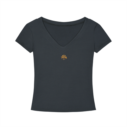 VAJRAYOGINI SURFING Logo Tencel Slim Fit V-Neck T-Shirt (DESC)