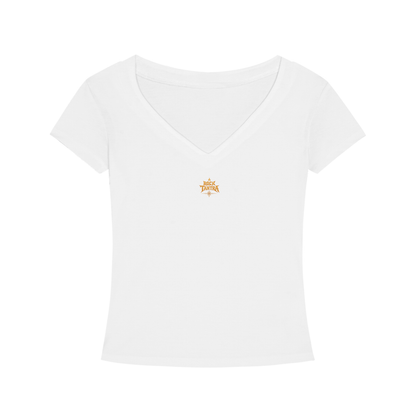 VAJRAYOGINI SURFING Logo Tencel Slim Fit V-Neck T-Shirt (DESC)