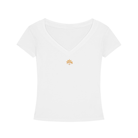 VAJRAYOGINI SURFING Logo Tencel Slim Fit V-Neck T-Shirt (DESC)