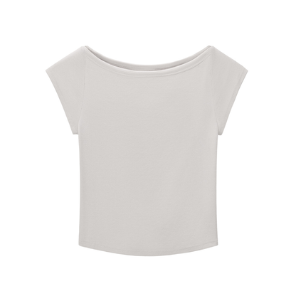 PINK BUDDHA "Power On" Logo (Back) Essential Wide Neck Baby T-shirt