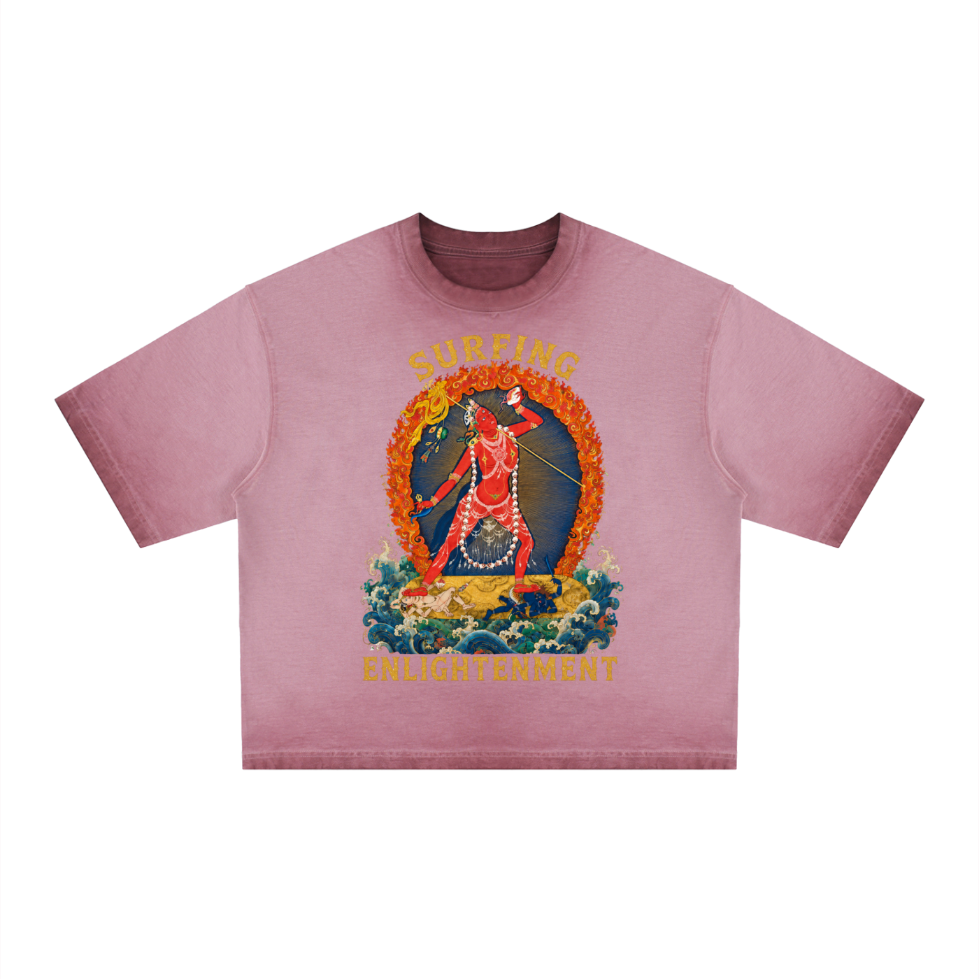 SURFING VAJRAYOGINI Unisex Reverse Dyed Boxy T-Shirt | DAKINI