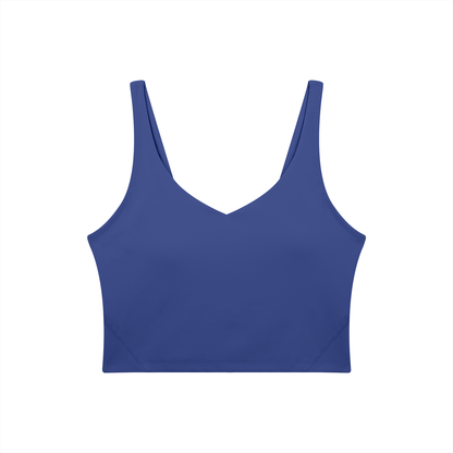 PINK BUDDHA (Small Logo Back) Women's V-Neck Yoga Sports Bra