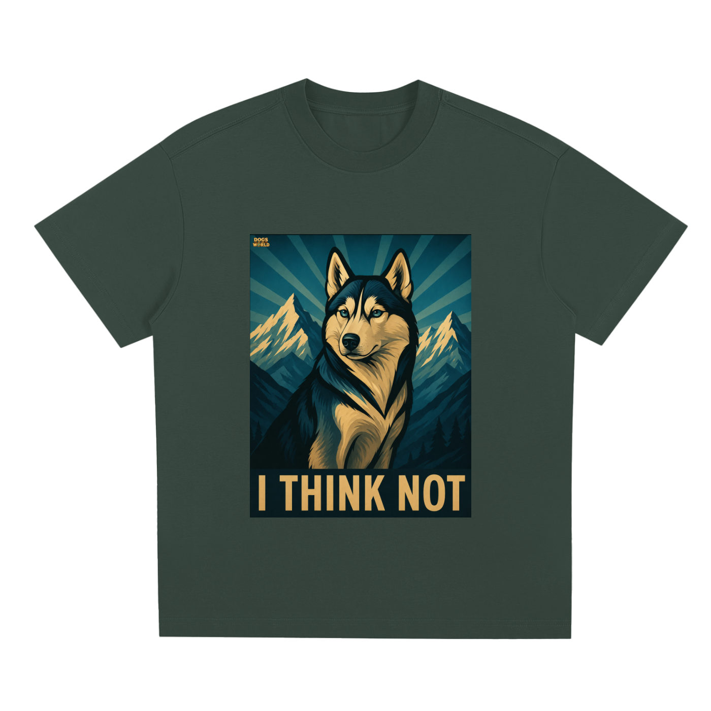 HUSKY "I Think Not" Quick-Dry Cooling T-Shirt | Dogs of the World