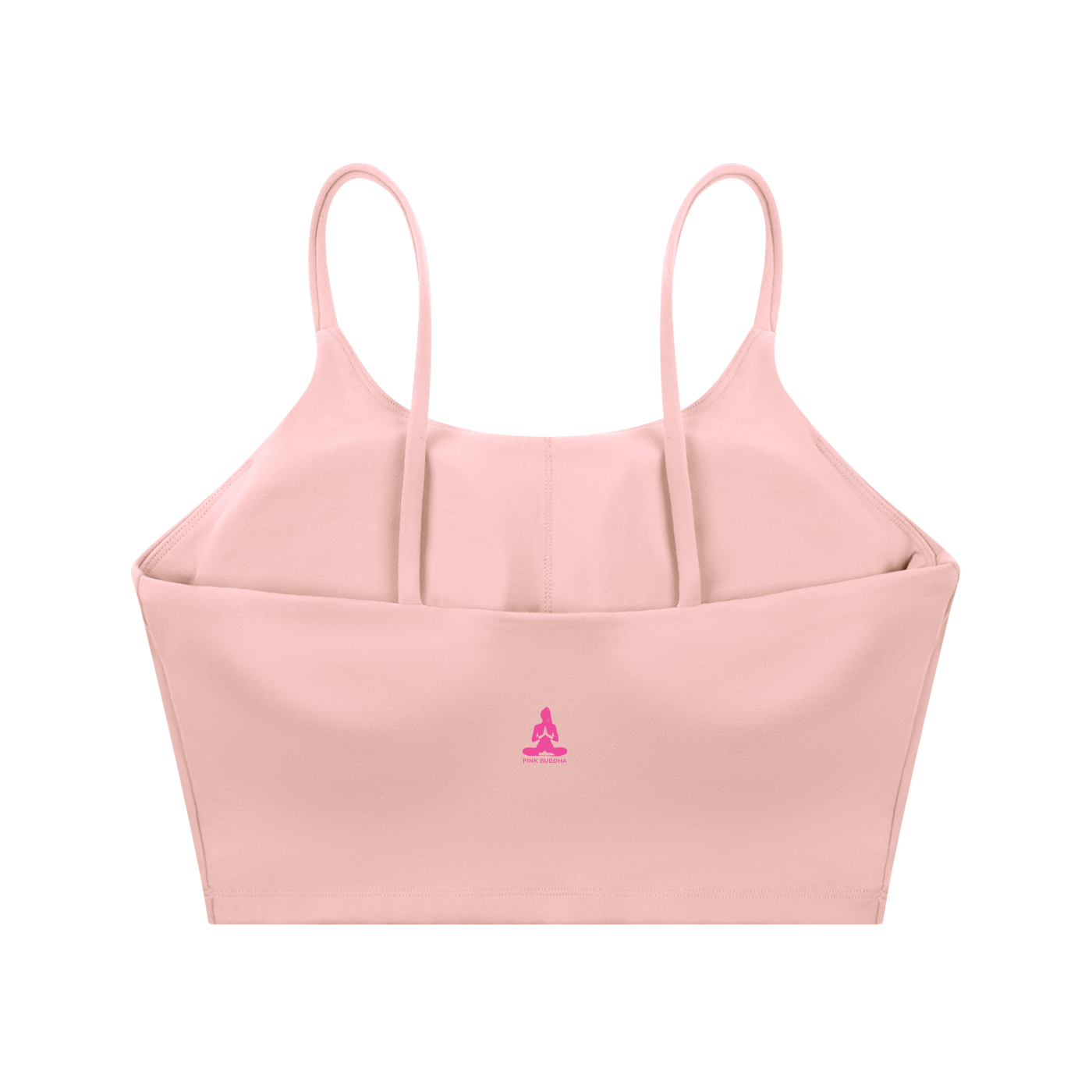 PINK BUDDHA (Small Logo Back) Spaghetti Strap Yoga Sports Bra