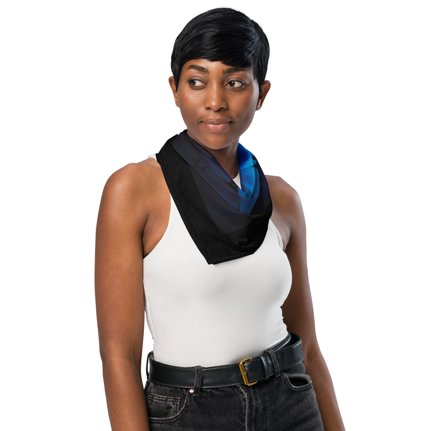 Arts of Dreaming Scarf "Blue Flowers"