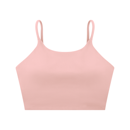 PINK BUDDHA (Small Logo Back) Spaghetti Strap Yoga Sports Bra