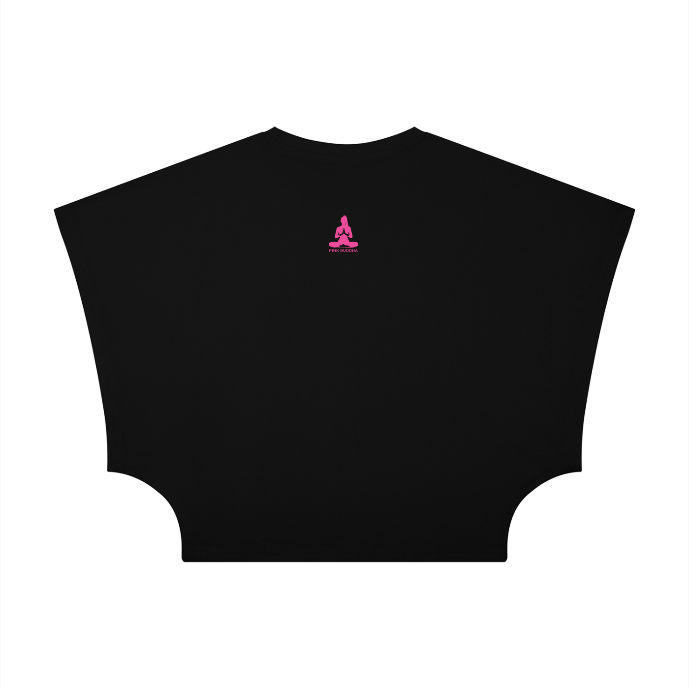 PINK BUDDHA (Small Logo Back) Women's Cropped Dolman T-Shirt