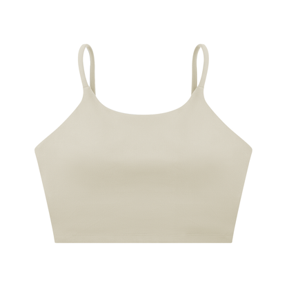 PINK BUDDHA (Small Logo Back) Spaghetti Strap Yoga Sports Bra