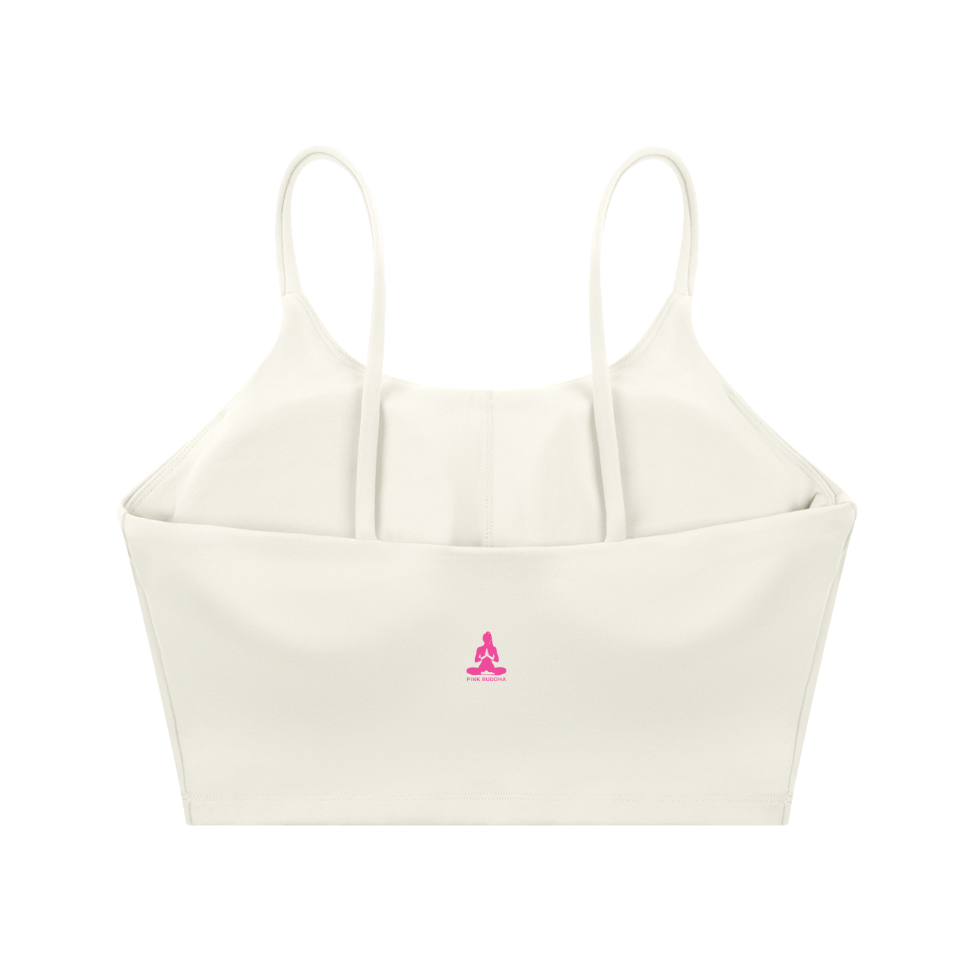 PINK BUDDHA (Small Logo Back) Spaghetti Strap Yoga Sports Bra