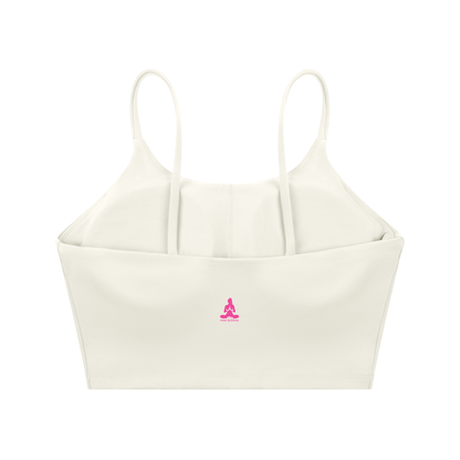 PINK BUDDHA (Small Logo Back) Spaghetti Strap Yoga Sports Bra