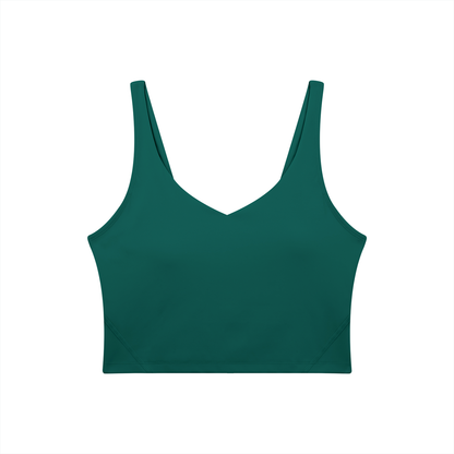 PINK BUDDHA (Small Logo Back) Women's V-Neck Yoga Sports Bra