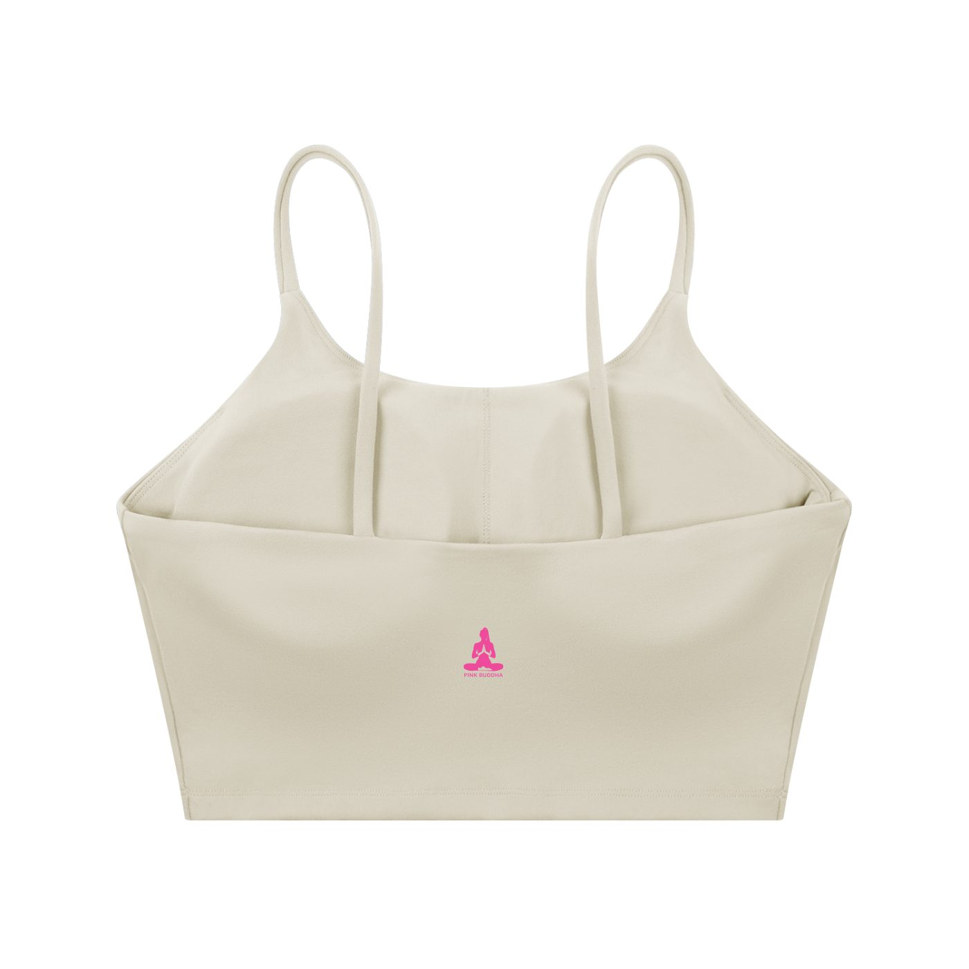 PINK BUDDHA (Small Logo Back) Spaghetti Strap Yoga Sports Bra