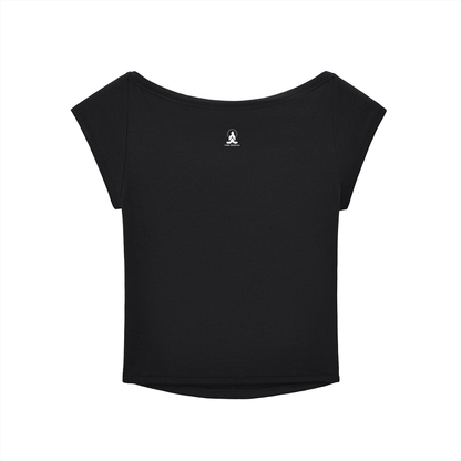 PINK BUDDHA "Power On" Logo (Back) Essential Wide Neck Baby T-shirt