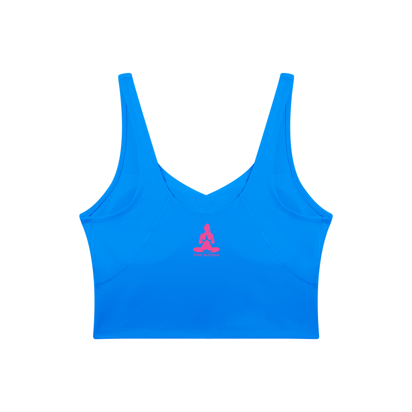 PINK BUDDHA (Small Logo Back) Women's V-Neck Yoga Sports Bra